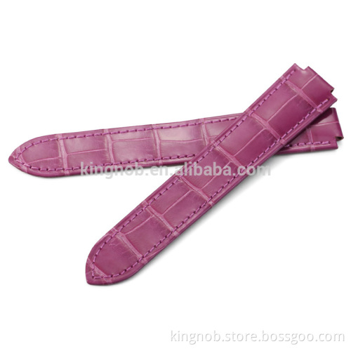 14mm 16mm 18mm 20mm 22mm Genuine Real Alligator Leather Watch Band Strap for Ca-tier Ballon Blue